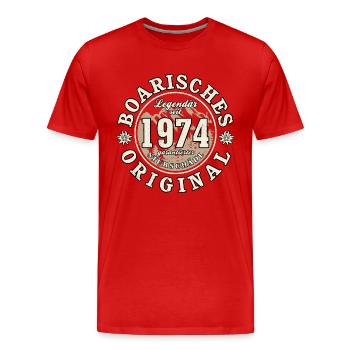 50. Geburtstag 2024 Boarisches Original Geschenk - Männer Premium Bio T-Shirt - Rot - Vorne - Damien (186cm)