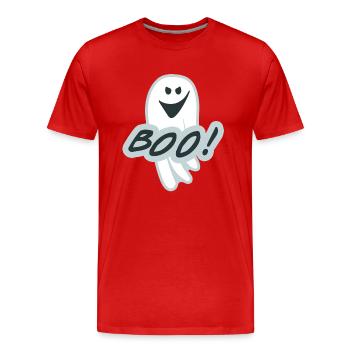spook - Men's Premium Organic T-Shirt - red - Front - Damien (186cm)