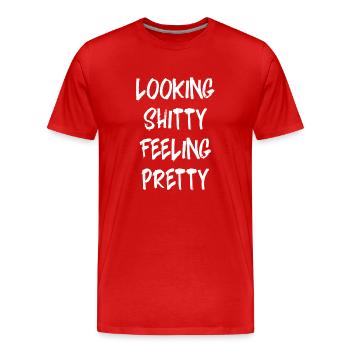 Say funny sayings - Men's Premium Organic T-Shirt - red - Front - Damien (186cm)