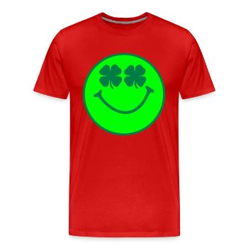 Smiley - Men's Premium Organic T-Shirt - red - Front - Damien (186cm)