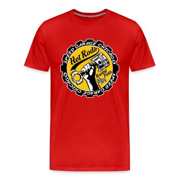 Hot Rods Racing Parts - T-shirt bio Premium Homme - rouge - Devant - Damien (186cm)