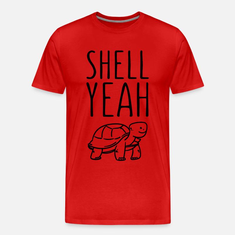 Shell Yeah Schildkröte - Männer Premium Bio T-Shirt - Rot