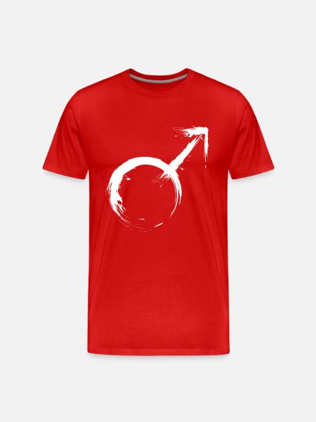 Männliches Geschlechtssymbol Symbol Vektor - Men's Premium Organic T-Shirt - red