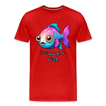 Sweet Colorful Fish - Men's Premium Organic T-Shirt - red - Front - Damien (186cm)