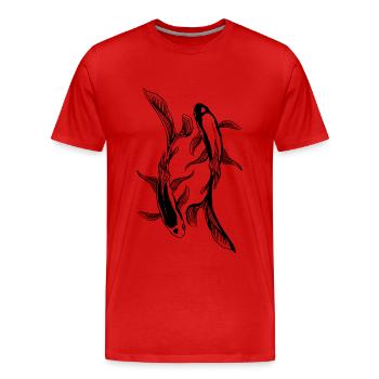 Cercle de Koï - T-shirt bio Premium Homme - rouge - Devant - Damien (186cm)