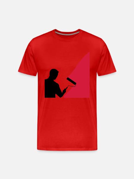 Painter and painter - vector - Men's Premium Organic T-Shirt - red