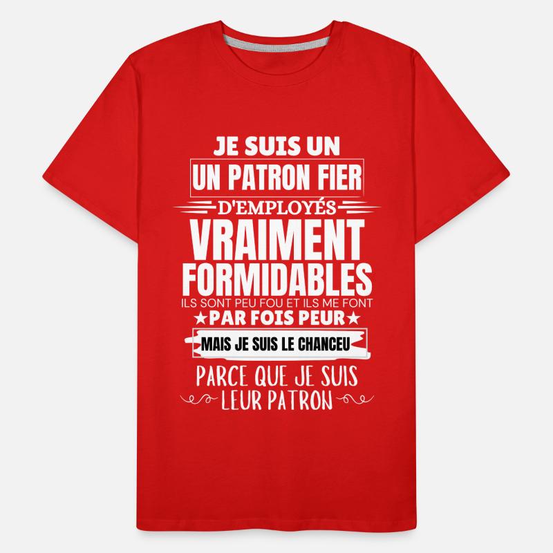 Ich bin stolzer Chef der Mitarbeiter Männer Premium Bio T-Shirt