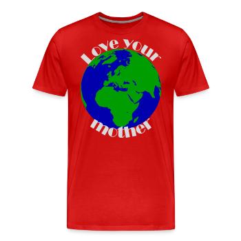Aime ta mère - T-shirt bio Premium Homme - rouge - Devant - Damien (186cm)