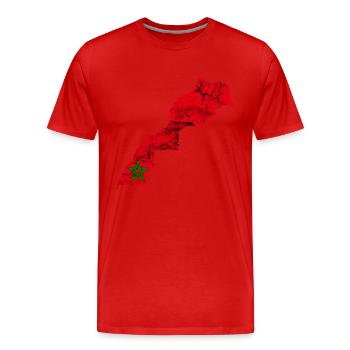 MAROKKO - Männer Premium Bio T-Shirt - Rot - Vorne - Damien (186cm)