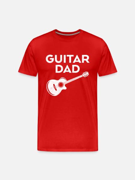 Guitar Dad - Men's Premium Organic T-Shirt - red