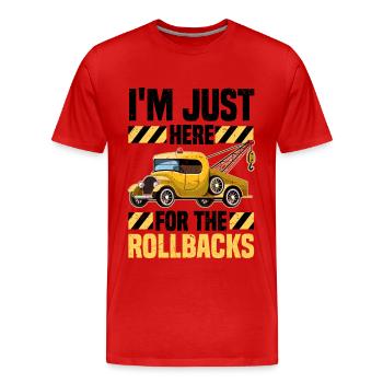 Abschleppwagen | Abschlepper Auto Panne Geschenke - Männer Premium Bio T-Shirt - Rot - Vorne - Damien (186cm)
