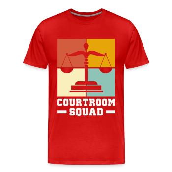 Anwalt Geschenke für Anwälte | Jurist Jura Student - Männer Premium Bio T-Shirt - Rot - Vorne - Damien (186cm)
