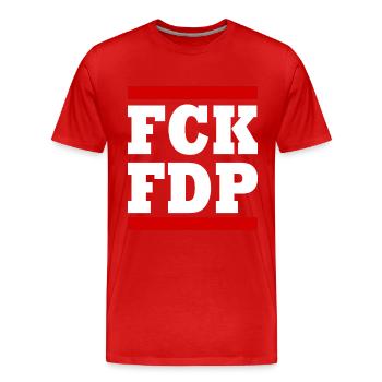 Fck fdp - T-shirt bio Premium Homme - rouge - Devant - Damien (186cm)