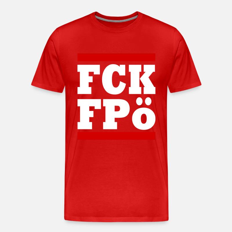 Fck fpö - Männer Premium Bio T-Shirt - Rot
