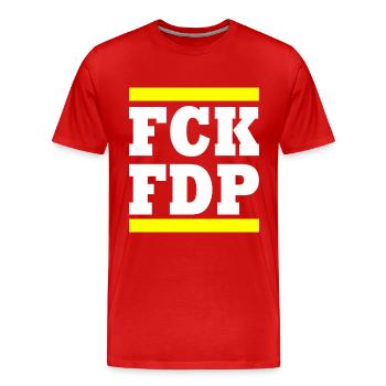 Fck fdp - T-shirt bio Premium Homme - rouge - Devant - Damien (186cm)