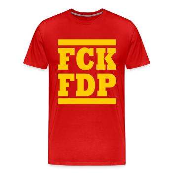 Fck fdp - T-shirt bio Premium Homme - rouge - Devant - Damien (186cm)