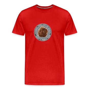 Tribble Adoption Center - Men's Premium Organic T-Shirt - red - Front - Damien (186cm)