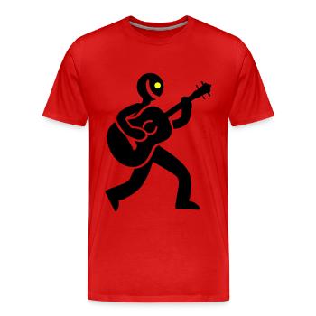 Musicien Guitariste - T-shirt bio Premium Homme - rouge - Devant - Damien (186cm)
