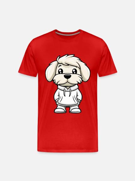 Havanese Dog Funny - Men's Premium Organic T-Shirt - red