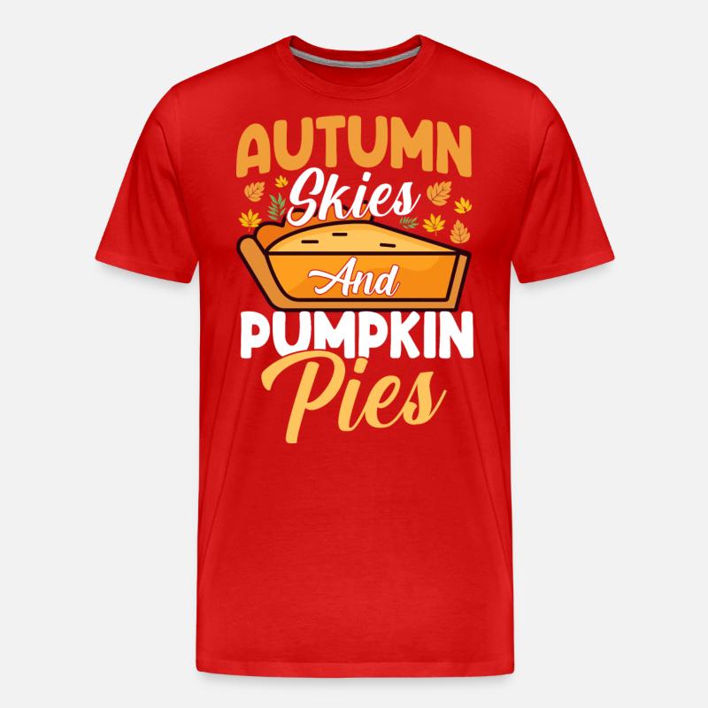 Herbst - Männer Premium Bio T-Shirt - Rot