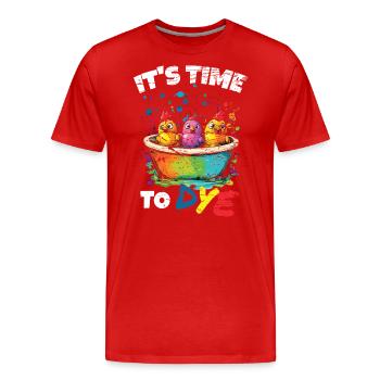 Oeufs de Pâques Teinture des oeufs de Pâques - T-shirt bio Premium Homme - rouge - Devant - Damien (186cm)