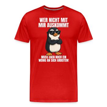 Funny Funny Saying Sayings - Men's Premium Organic T-Shirt - red - Front - Damien (186cm)