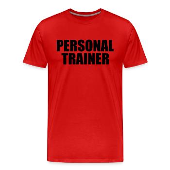 Personal trainer - Men's Premium Organic T-Shirt - red - Front - Damien (186cm)