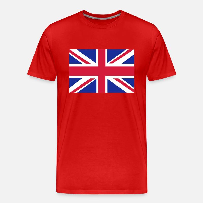 British Flag - Men's Premium Organic T-Shirt - red