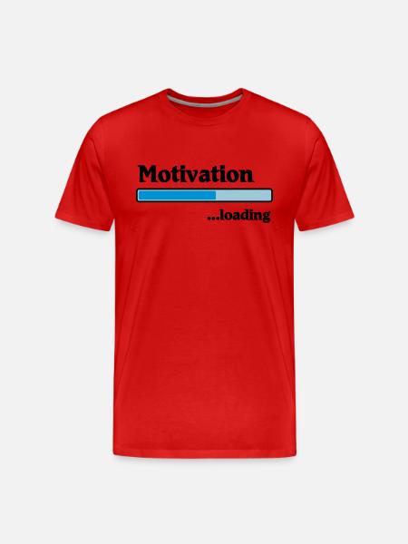 Motivation loading - Männer Premium Bio T-Shirt - Rot