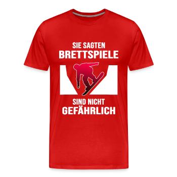 Snowboard Snowboarder Snowboard-Brett freestyle - Männer Premium Bio T-Shirt - Rot - Vorne - Damien (186cm)