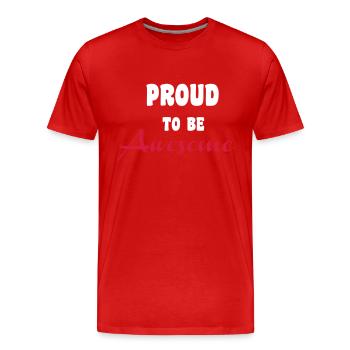 Awesome - Men's Premium Organic T-Shirt - red - Front - Damien (186cm)