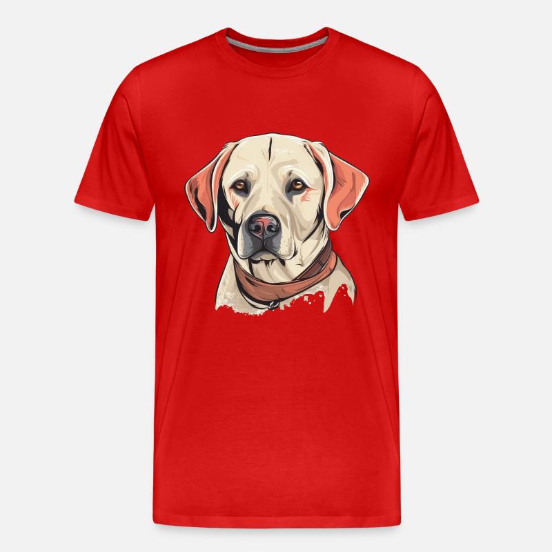 Labrador - Männer Premium Bio T-Shirt - Rot