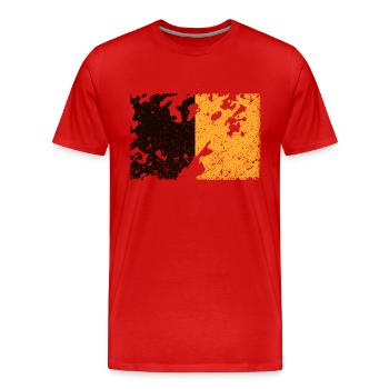 Kilkenny County - Vintage - Men's Premium Organic T-Shirt - red - Front - Damien (186cm)