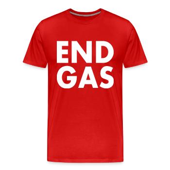 End gas - Männer Premium Bio T-Shirt - Rot - Vorne - Damien (186cm)