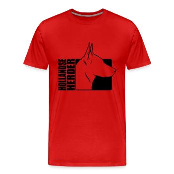 Hollandse Herder Profil Hunde Hund Wilsigns - Männer Premium Bio T-Shirt - Rot - Vorne - Damien (186cm)