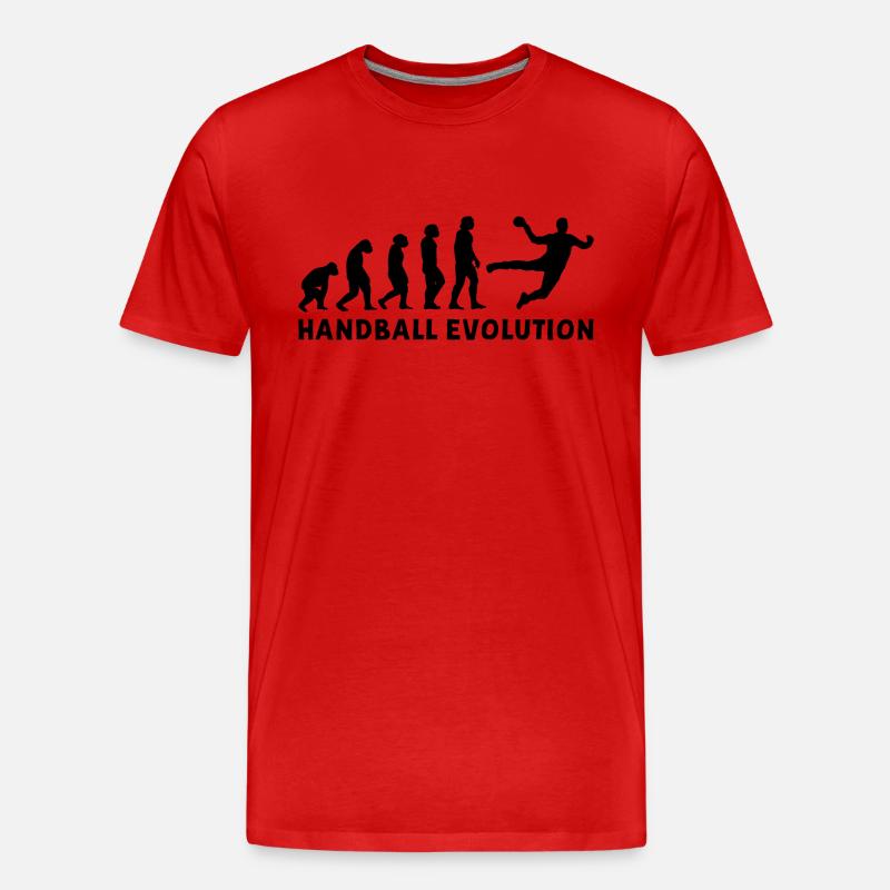 Handball Evolution I - noir - T-shirt bio Premium Homme - rouge