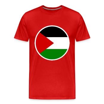 palestina - Men's Premium Organic T-Shirt - red - Front - Damien (186cm)
