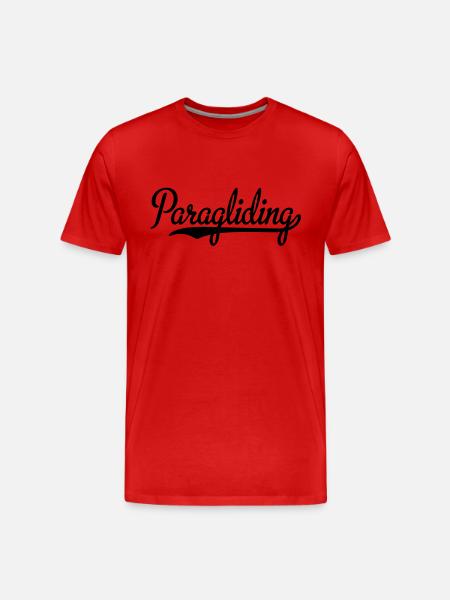Paragliding - Männer Premium Bio T-Shirt - Rot