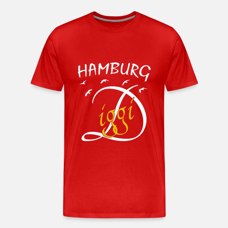 Anker Hamburg Diggi - Männer Premium Bio T-Shirt - Rot