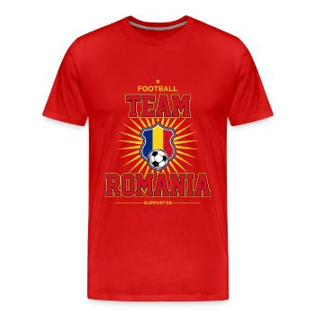 Roumanie - T-shirt bio Premium Homme - rouge - Devant - Damien (186cm)
