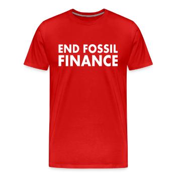 end fossil finance - Männer Premium Bio T-Shirt - Rot - Vorne - Damien (186cm)