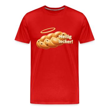 Holy delicious ! - Men's Premium Organic T-Shirt - red - Front - Damien (186cm)