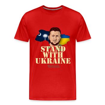 Ukraine South Carolina - Männer Premium Bio T-Shirt - Rot - Vorne - Damien (186cm)
