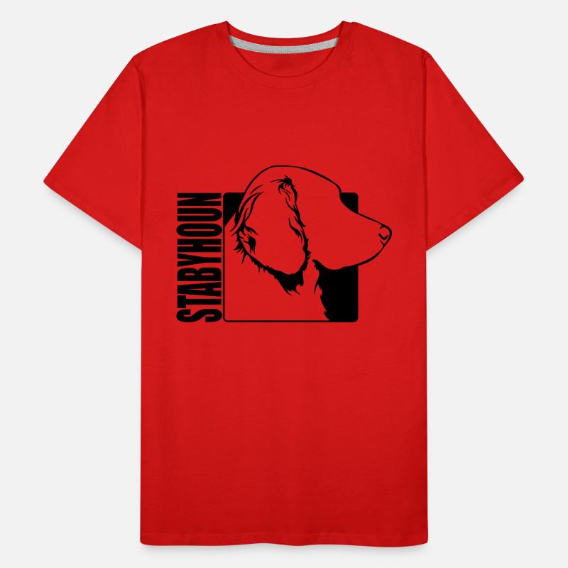 Stabyhoun Profil Hunde Hund Wilsigns Männer Premium Bio T-Shirt