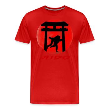 Judo - T-shirt bio Premium Homme - rouge - Devant - Damien (186cm)