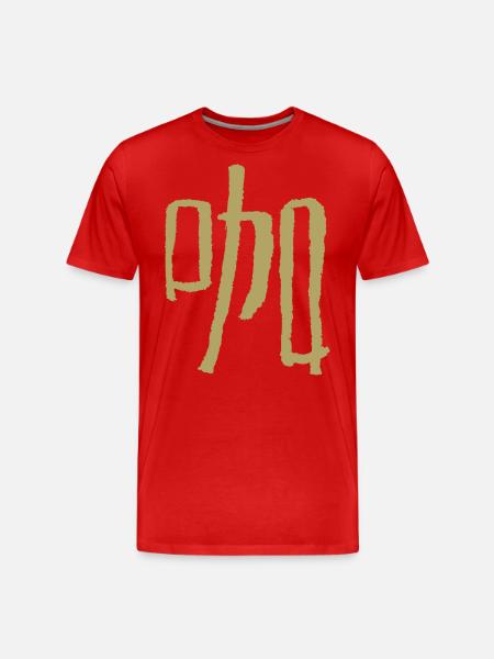 Coffee (in Japanese) - Men's Premium Organic T-Shirt - red