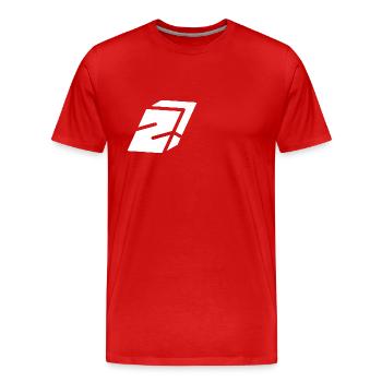 Lettre Z du résumé - T-shirt bio Premium Homme - rouge - Devant - Damien (186cm)