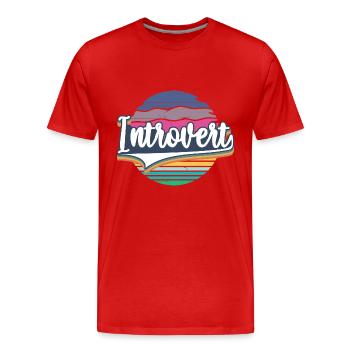Introvertierte soziale Angststörung - Männer Premium Bio T-Shirt - Rot - Vorne - Damien (186cm)