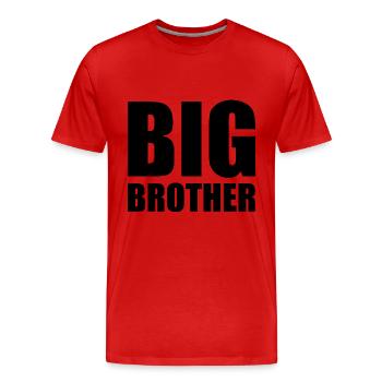 Big brother - Männer Premium Bio T-Shirt - Rot - Vorne - Damien (186cm)
