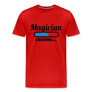 Zauberer - Männer Premium Bio T-Shirt - Rot - Vorne - Damien (186cm)
